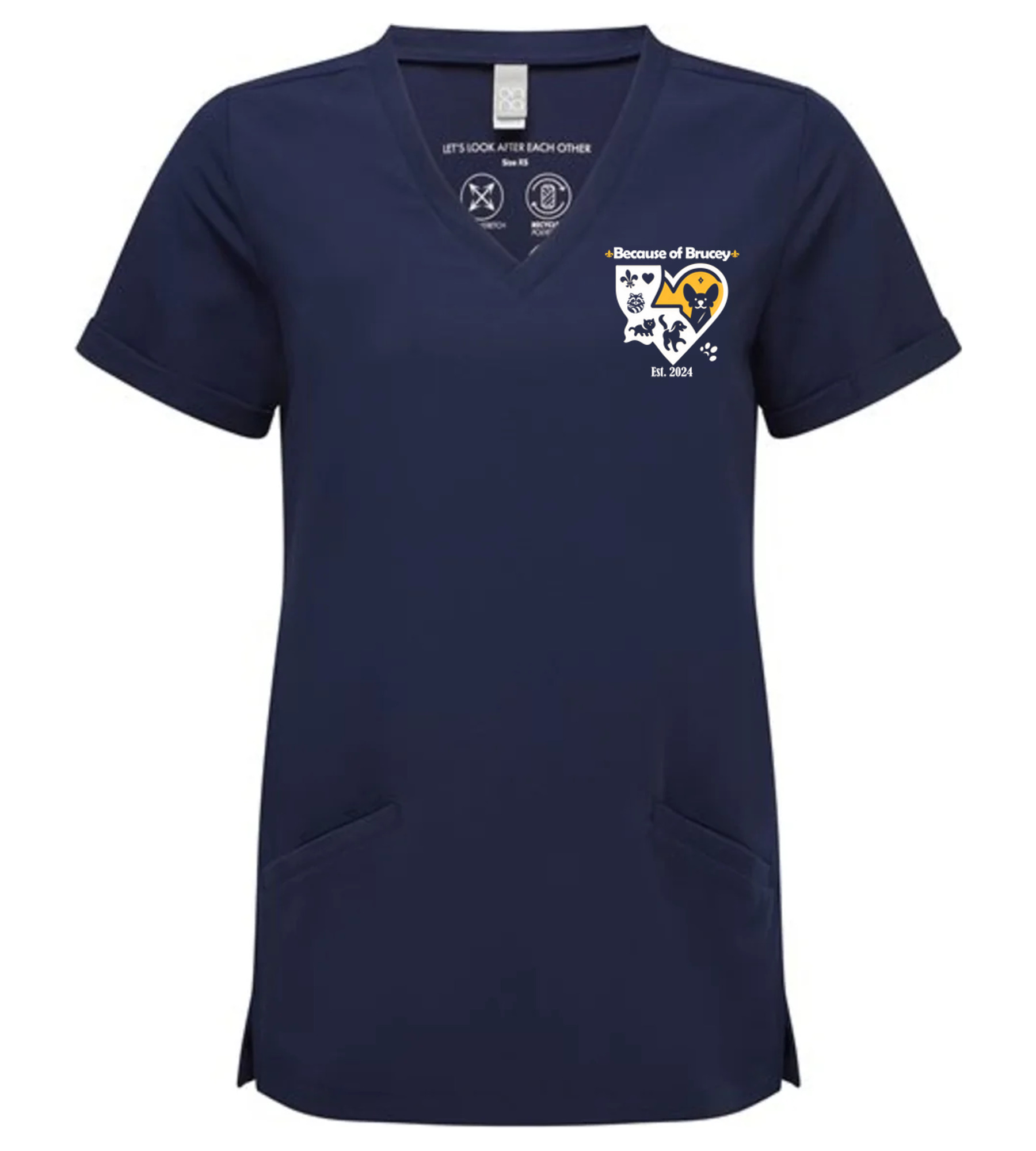 Onna Women's Invincible V-Neck Stretch Scrub Top